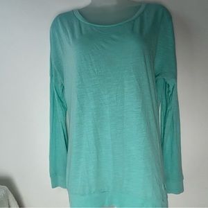 PINK Victoria's Secret Green Long‎ Sleeve T-shirt XS